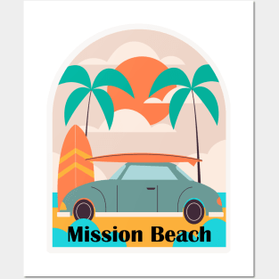 Mission Beach - California Posters and Art